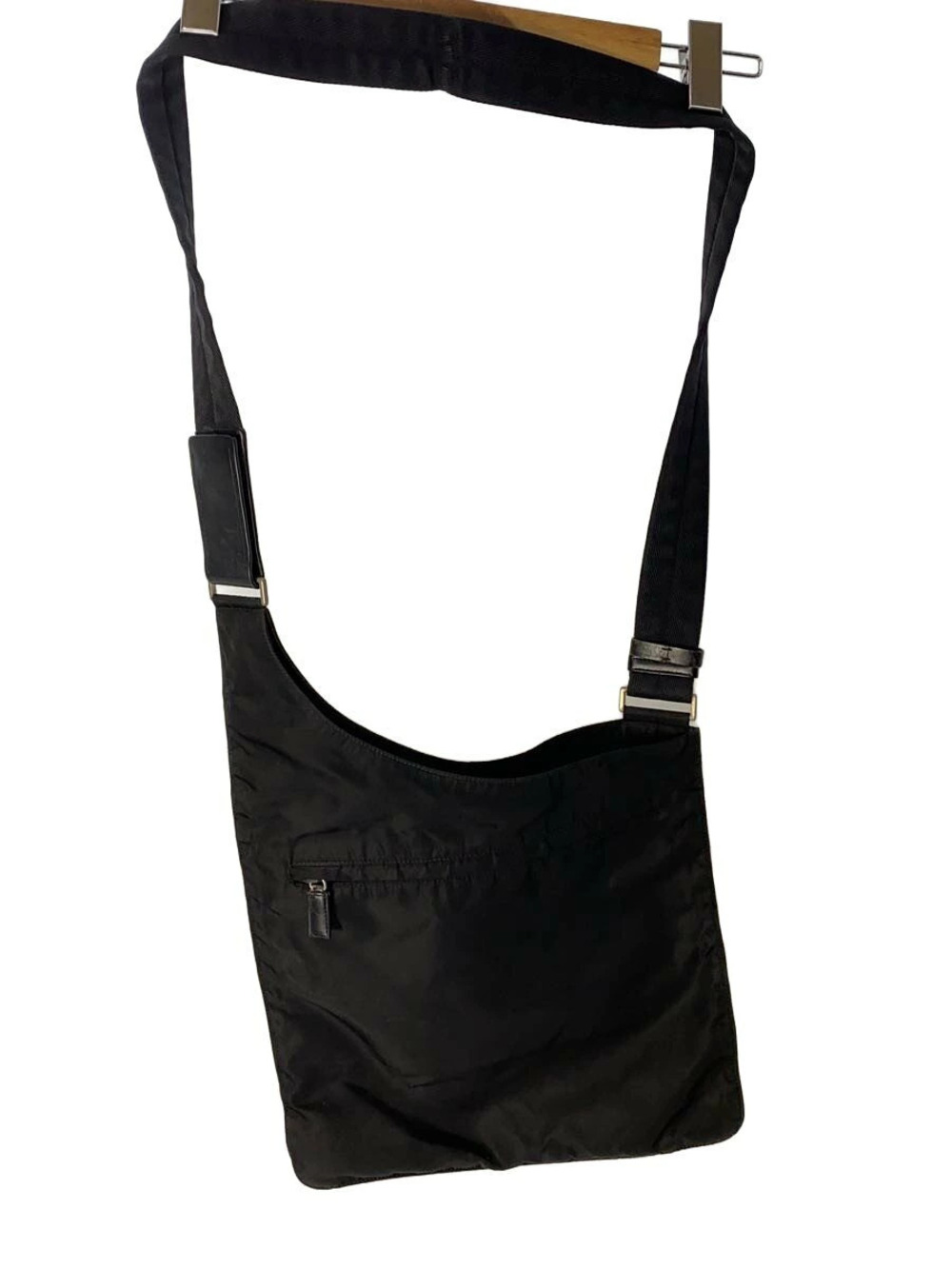 Prada Tessuto Saffiano Leather Shoulder Bag Black